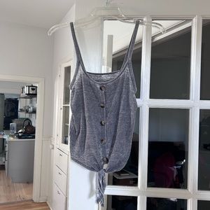 Washed Button Up Tank